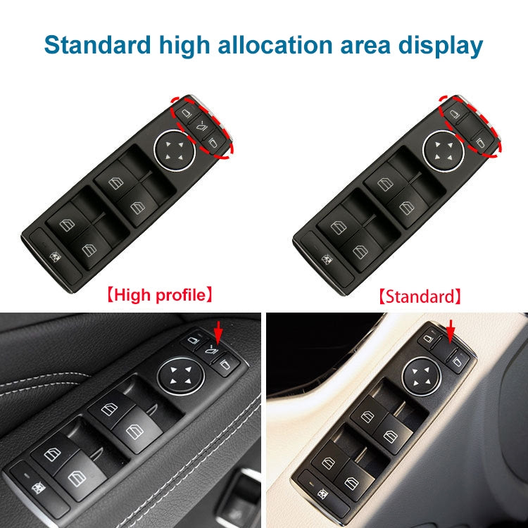 Car Window Glass Lift Switch for Mercedes-Benz W166, Left Driving High Configuration Version - Car Switches by buy2fix | Online Shopping UK | buy2fix