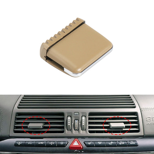 Auto linke und rechte Seite Klimaanlage Auspuff Schalter Paddel für Mercedes-Benz S-Klasse W220 1998–2005, Linksfahren (Khaki)