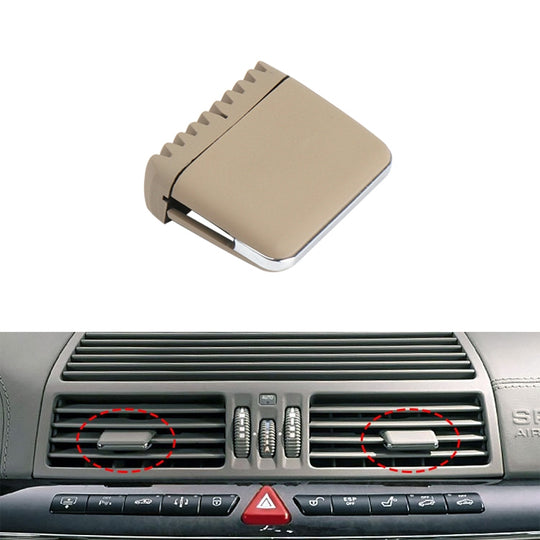 Auto linke und rechte Seite Klimaanlage Auspuff Schalter Paddel für Mercedes-Benz S-Klasse W220 1998–2005, Linksfahren (Beige)