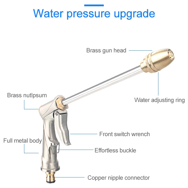 50ft 5m Telescopic Soft Tube Household Car High PressureWash Water Gun Spayer Nozzle Garden Irrigation Set (Red) by buy2fix