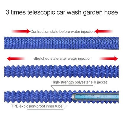 50ft 5m Telescopic Soft Tube Household Car High PressureWash Water Gun Spayer Nozzle Garden Irrigation Set (Red) by buy2fix