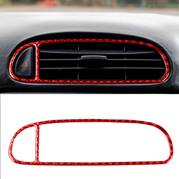 Carbon Fiber Car Air Outlet Sticker for Chevrolet Corvette C5 1998-2004, Left Drive(Red) - Car Interior Mouldings by buy2fix | Online Shopping UK | buy2fix
