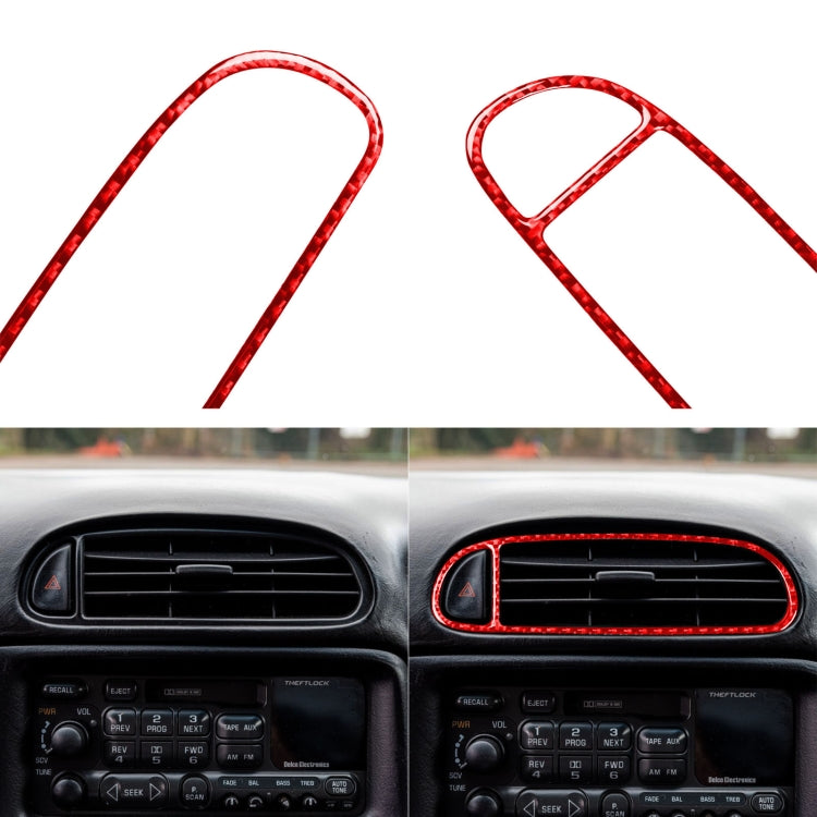 Carbon Fiber Car Air Outlet Sticker for Chevrolet Corvette C5 1998-2004, Left Drive(Red) - Car Interior Mouldings by buy2fix | Online Shopping UK | buy2fix