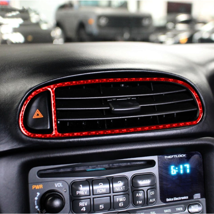 Carbon Fiber Car Air Outlet Sticker for Chevrolet Corvette C5 1998-2004, Left Drive(Red) - Car Interior Mouldings by buy2fix | Online Shopping UK | buy2fix