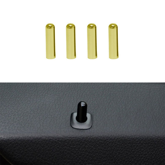 4 in 1 Autotürverriegelungsstift Türschraube Knauf Kappenverkleidung für BMW F10, Linksverkehr (Gold)