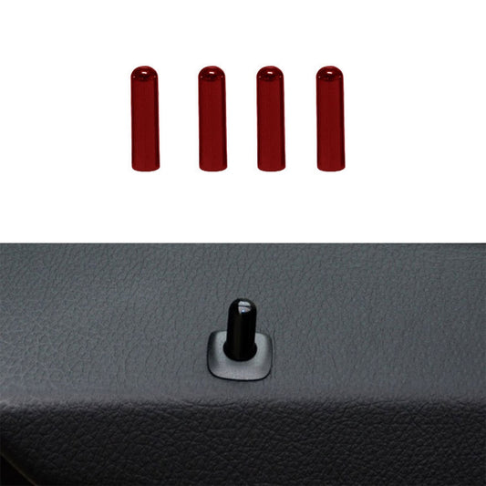 4 in 1 Car Door Latch Pin Door Screw Knob Cap Cover Trim for BMW F10, Left Driving (Red) - Others by buy2fix | Online Shopping UK | buy2fix