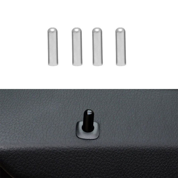 4 in 1 Car Door Latch Pin Door Screw Knob Cap Cover Trim for BMW F10, Left Driving (Silver) - In Car by buy2fix | Online Shopping UK | buy2fix