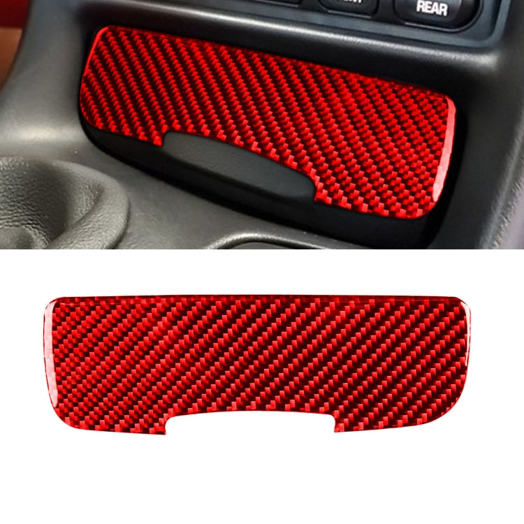 Carbon Fiber Car Power Outlet Cover Sticker for Chevrolet Corvette C5 1998-2004, Left Drive(Red) - Car Interior Mouldings by buy2fix | Online Shopping UK | buy2fix