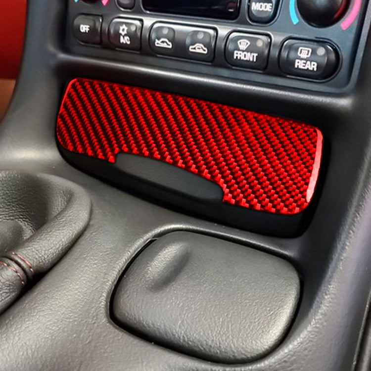 Carbon Fiber Car Power Outlet Cover Sticker for Chevrolet Corvette C5 1998-2004, Left Drive(Red) - Car Interior Mouldings by buy2fix | Online Shopping UK | buy2fix