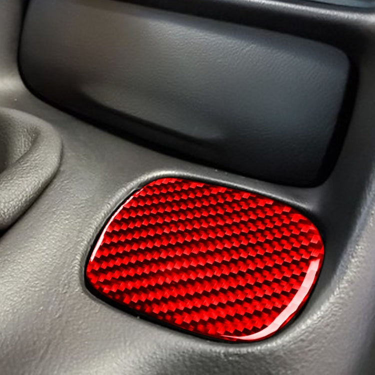 Carbon Fiber Car Cup Holder Sticker for Chevrolet Corvette C5 1998-2004, Left Drive (Red) - Car Interior Mouldings by buy2fix | Online Shopping UK | buy2fix