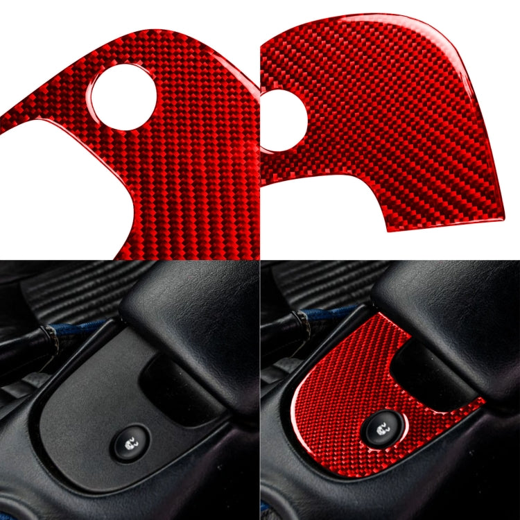 Carbon Fiber Car Lower Console Sticker for Chevrolet Corvette C5 1998-1999, Left Drive(Red) - Car Interior Mouldings by buy2fix | Online Shopping UK | buy2fix