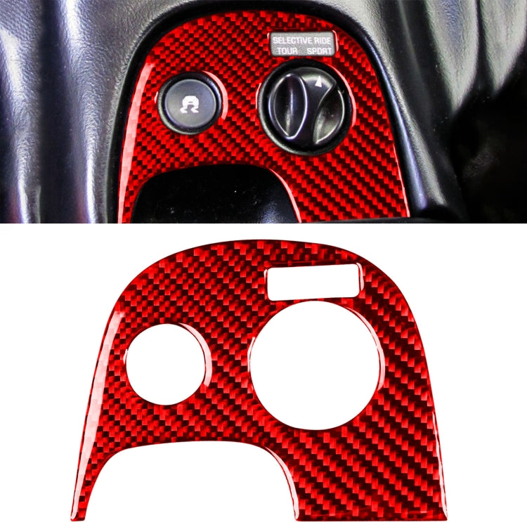 Carbon Fiber Car Traction Control Sticker for Chevrolet Corvette C5 1998-1999, Left Drive (Red) - Car Interior Mouldings by buy2fix | Online Shopping UK | buy2fix