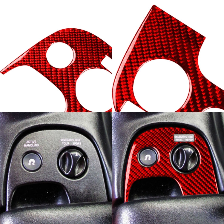 Carbon Fiber Car Traction Control Sticker for Chevrolet Corvette C5 1998-1999, Left Drive (Red) - Car Interior Mouldings by buy2fix | Online Shopping UK | buy2fix