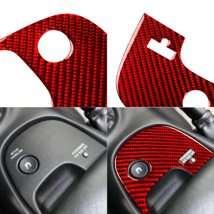 Carbon Fiber Car Lower Console Sticker for Chevrolet Corvette C5 2000-2004, Left Drive (Red) - Car Interior Mouldings by buy2fix | Online Shopping UK | buy2fix
