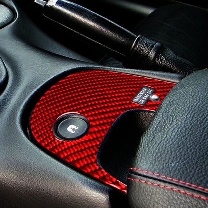 Carbon Fiber Car Lower Console Sticker for Chevrolet Corvette C5 2000-2004, Left Drive (Red) - Car Interior Mouldings by buy2fix | Online Shopping UK | buy2fix