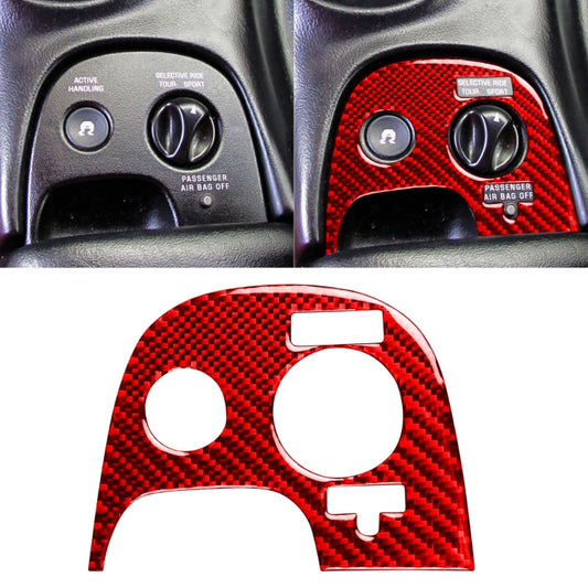 Carbon Fiber Car Traction Control Sticker for Chevrolet Corvette C5 2000-2004, Left Drive (Red) - Car Interior Mouldings by buy2fix | Online Shopping UK | buy2fix