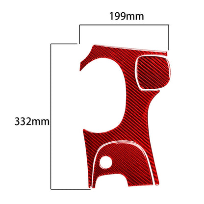 3 in 1 Carbon Fiber Car Gear Panel Sticker Kits A for Chevrolet Corvette C5 1998-2004, Left Drive (Red) - Car Interior Mouldings by buy2fix | Online Shopping UK | buy2fix