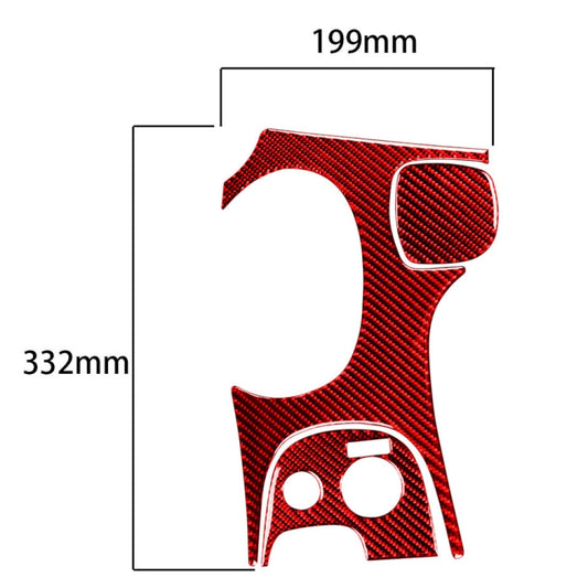 3 in 1 Carbon Fiber Car Gear Panel Sticker Kits B for Chevrolet Corvette C5 1998-2004, Left Drive (Red) - Car Interior Mouldings by buy2fix | Online Shopping UK | buy2fix