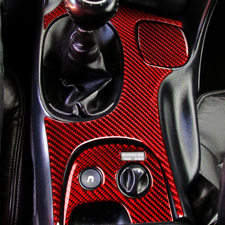3 in 1 Carbon Fiber Car Gear Panel Sticker Kits B for Chevrolet Corvette C5 1998-2004, Left Drive (Red) - Car Interior Mouldings by buy2fix | Online Shopping UK | buy2fix