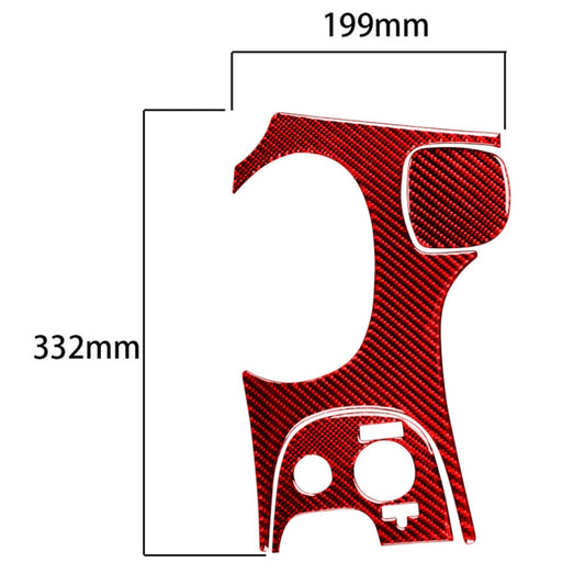 3 in 1 Carbon Fiber Car Gear Panel Sticker Kits D for Chevrolet Corvette C5 1998-2004, Left Drive(Red) - Car Interior Mouldings by buy2fix | Online Shopping UK | buy2fix