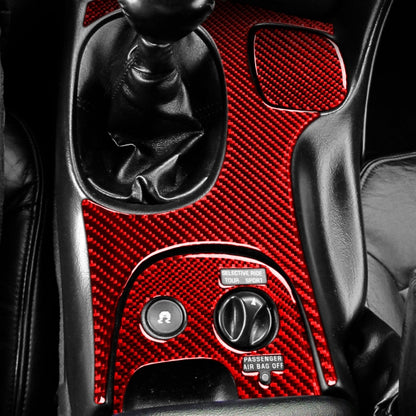 3 in 1 Carbon Fiber Car Gear Panel Sticker Kits D for Chevrolet Corvette C5 1998-2004, Left Drive(Red) - Car Interior Mouldings by buy2fix | Online Shopping UK | buy2fix
