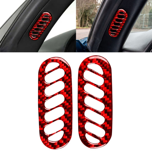 2 in 1 Car Carbon Fiber Sides Door A-pillar Air Outlet Sticker for Chevrolet Corvette C5 1998-2004, Left Drive(Red) - Car Interior Mouldings by buy2fix | Online Shopping UK | buy2fix