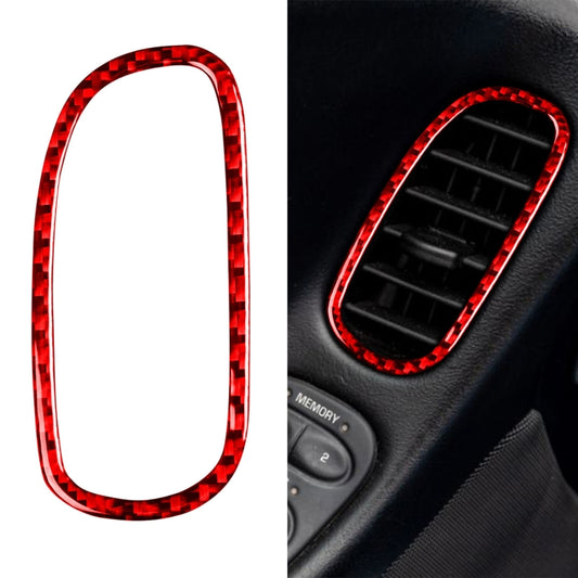 2 in 1 Car Carbon Fiber Driver Side Air Vent Sticker for Chevrolet Corvette C5 1998-2004, Left Drive(Red) - Car Interior Mouldings by buy2fix | Online Shopping UK | buy2fix