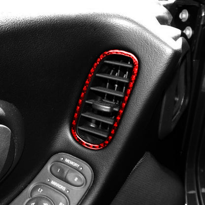 2 in 1 Car Carbon Fiber Driver Side Air Vent Sticker for Chevrolet Corvette C5 1998-2004, Left Drive(Red) - Car Interior Mouldings by buy2fix | Online Shopping UK | buy2fix