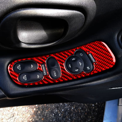 2 in 1 Car Carbon Fiber Door Control Panel  Sticker Set B for Chevrolet Corvette C5 1998-2004, Left Drive(Red) - Car Interior Mouldings by buy2fix | Online Shopping UK | buy2fix