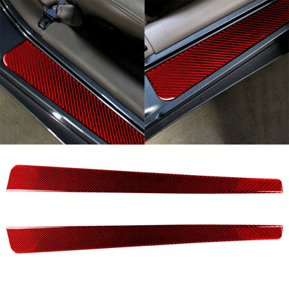 2 in 1 Car Carbon Fiber Threshold Sticker for Chevrolet Corvette C5 1998-2004, Left Drive(Red) - Car Interior Mouldings by buy2fix | Online Shopping UK | buy2fix