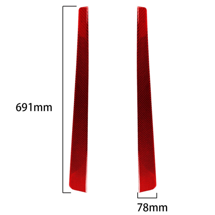 2 in 1 Car Carbon Fiber Threshold Sticker for Chevrolet Corvette C5 1998-2004, Left Drive(Red) - Car Interior Mouldings by buy2fix | Online Shopping UK | buy2fix