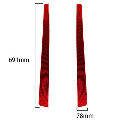 2 in 1 Car Carbon Fiber Threshold Sticker for Chevrolet Corvette C5 1998-2004, Left Drive(Red) - Car Interior Mouldings by buy2fix | Online Shopping UK | buy2fix