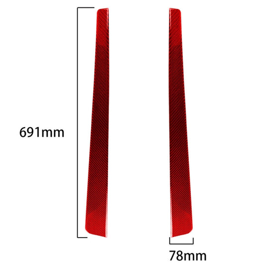 2 in 1 Car Carbon Fiber Threshold Sticker for Chevrolet Corvette C5 1998-2004, Left Drive(Red) - Car Interior Mouldings by buy2fix | Online Shopping UK | buy2fix