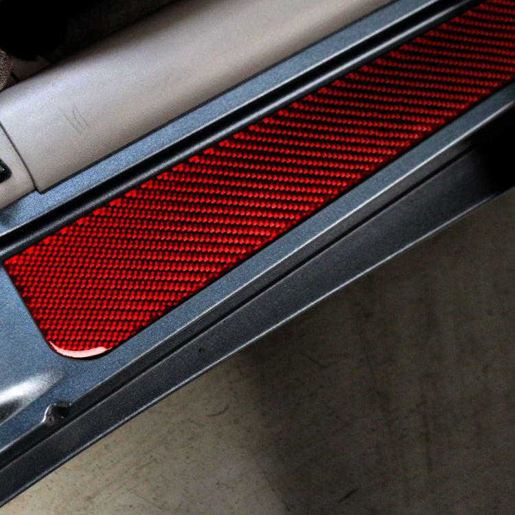2 in 1 Car Carbon Fiber Threshold Sticker for Chevrolet Corvette C5 1998-2004, Left Drive(Red) - Car Interior Mouldings by buy2fix | Online Shopping UK | buy2fix