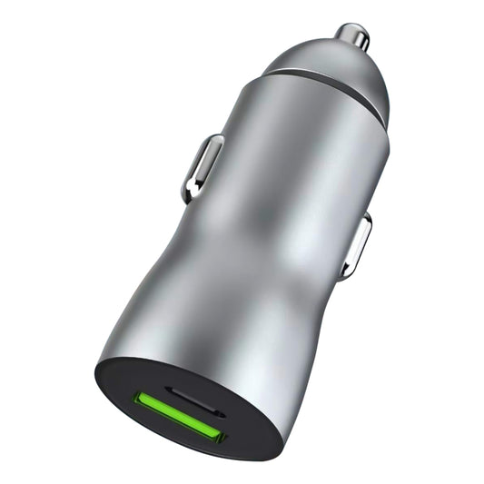 20W PD+22.5W USB Ports Car Charger, Compatible with Android and IOS (Grey) - Car Charger by buy2fix | Online Shopping UK | buy2fix