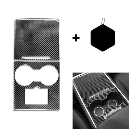 For Tesla Model 3 2017-2022 / Model Y 2000- Car Carbon Fiber Central Control Decorative Sticker (Black) - Car Interior Mouldings by buy2fix | Online Shopping UK | buy2fix