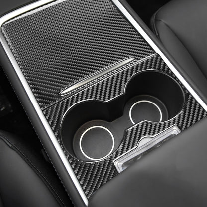 For Tesla Model 3 2017-2022 / Model Y 2000- Car Carbon Fiber Central Control Decorative Sticker (Black) - Car Interior Mouldings by buy2fix | Online Shopping UK | buy2fix