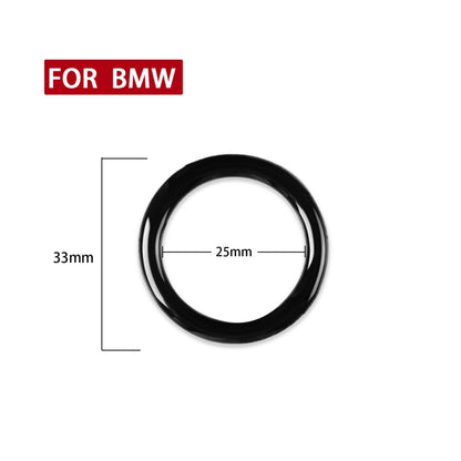 For BMW 3 Series E90/E92/E93 2009-2012 Car One-button Start Carbon Fiber Trim Ring, Left and Right Drive Universal - Car Interior Mouldings by buy2fix | Online Shopping UK | buy2fix