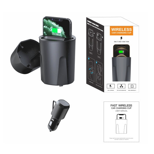X13A 4 in 1 Car QI Standard Charging Cup Wireless Fast Charger - Car Charger by buy2fix | Online Shopping UK | buy2fix