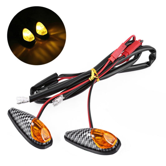2pcs SL QGD Motorcycle 5W Turn Signal Light (Carbon Fiber Black) - Turn Signal by buy2fix | Online Shopping UK | buy2fix