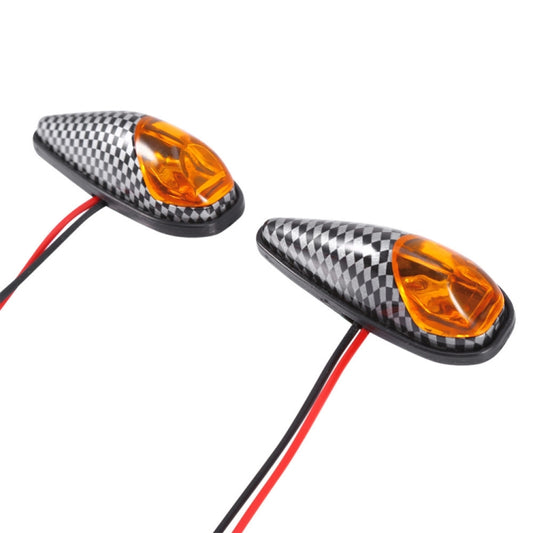 2pcs SL QGD Motorcycle 5W Turn Signal Light (Carbon Fiber Black) - Turn Signal by buy2fix | Online Shopping UK | buy2fix