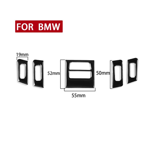 For BMW 3 Series E90/E92/E93 2005-2012 5pcs Low Allocation Car Air conditioner Air Outlet Decorative Sticker, Left and Right Drive Universal - Car Interior Mouldings by buy2fix | Online Shopping UK | buy2fix