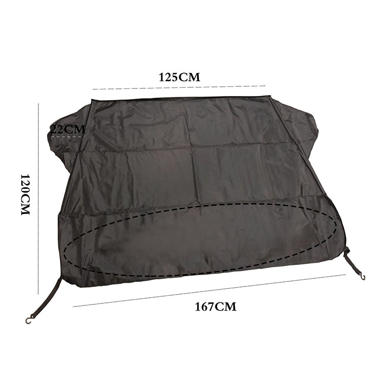 Car Folding Sunshade Front Gear Oxford Cloth Brace Snow Cover, Size: 167cm x 120cm by buy2fix
