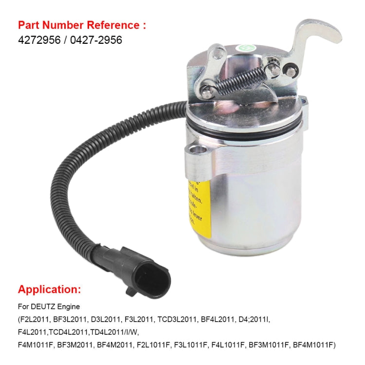 Fuel Shutdown Shut Off Solenoid Valve for Deutz Engine 04272956 6686715 - Engine Fittings by buy2fix | Online Shopping UK | buy2fix