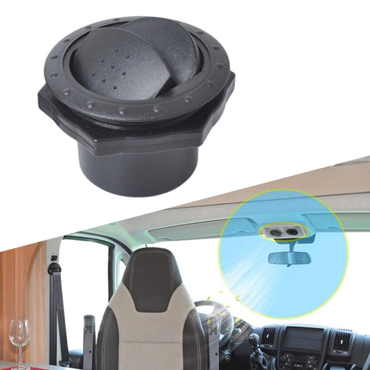 Évent de sortie d'air AC rond universel de 60mm, pour RV, Bus, bateau, Yacht, climatiseur automatique, pièces de rechange, accessoires de voiture (noir)