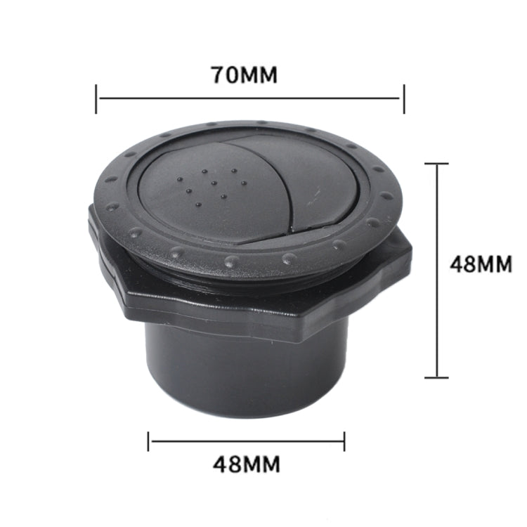 Universal 60mm Round AC Air Outlet Vent for RV Bus Boat Yacht Auto Air Conditioner Vent Replacement Parts Car Accessories(Black) - Air Conditioning System by buy2fix | Online Shopping UK | buy2fix