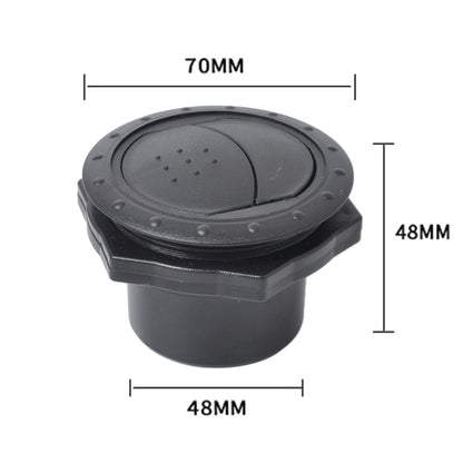Universal 60mm Round AC Air Outlet Vent for RV Bus Boat Yacht Auto Air Conditioner Vent Replacement Parts Car Accessories(Black) - Air Conditioning System by buy2fix | Online Shopping UK | buy2fix