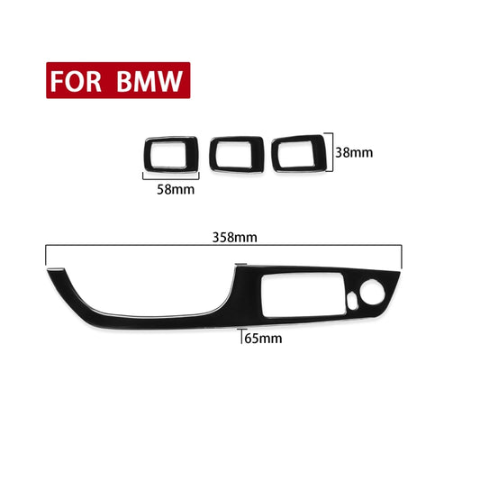 For BMW 3 Series E90/320i/325i 2005-2012 Car Left Drive Window Lifting Panel without Folding Key Decorative Sticker, Diameter: 35.8cm - Car Interior Mouldings by buy2fix | Online Shopping UK | buy2fix