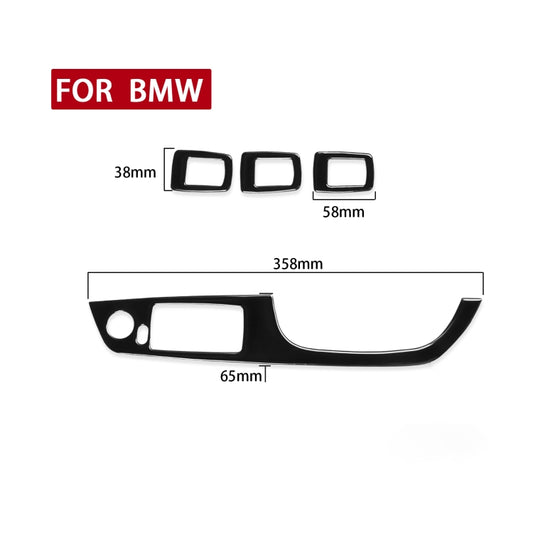 For BMW 3 Series E90/320i/325i 2005-2012 Car Right Drive Window Lifting Panel without Folding Key Decorative Sticker, Diameter: 35.8cm - Car Interior Mouldings by buy2fix | Online Shopping UK | buy2fix