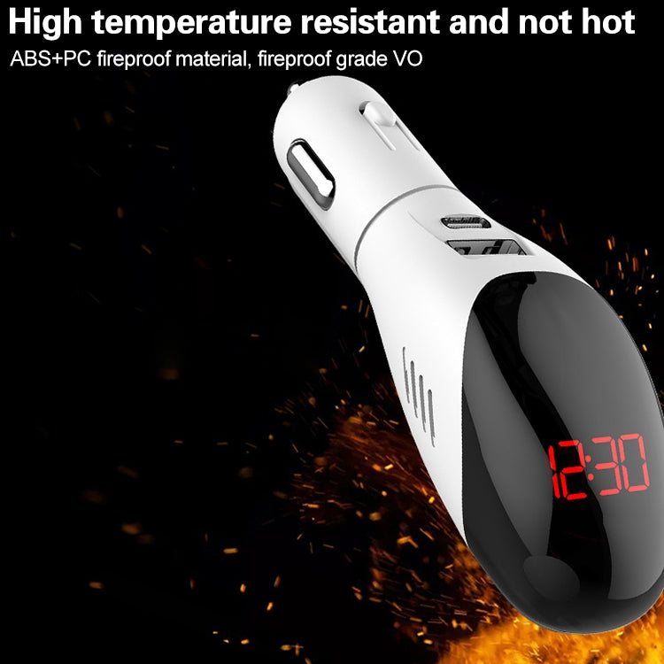 Multifunctional Formaldehyde Removal Air Purifier QC3.0 Car Phone Charger Display Screen (White) by buy2fix